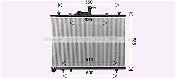 RT2650 AVA QUALITY COOLING Радиатор, охлаждение двигателя