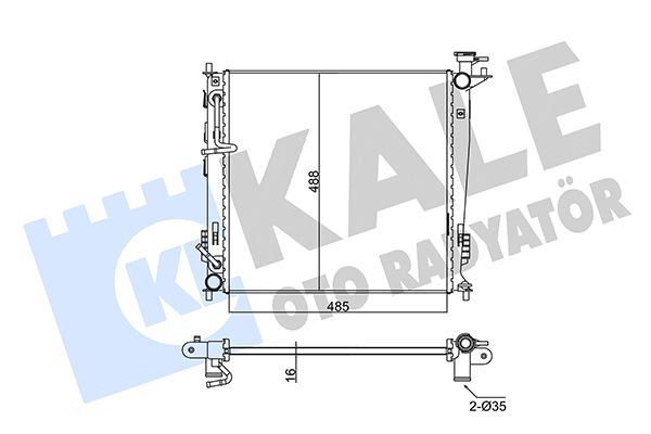 346155 KALE OTO RADYATÖR Радиатор, охлаждение двигателя