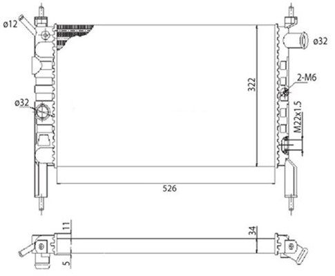 350213831003 MAGNETI MARELLI Радиатор, охлаждение двигателя