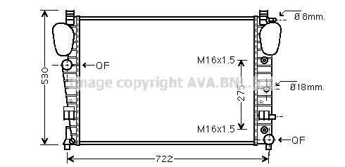 MSA2306 AVA QUALITY COOLING Радиатор, охлаждение двигателя