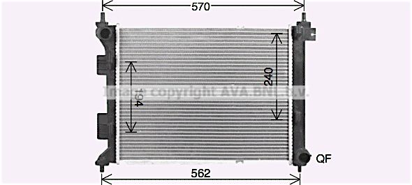 HY2479 AVA QUALITY COOLING Радиатор, охлаждение двигателя