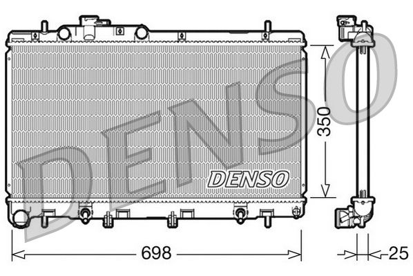 DRM36011 DENSO Радиатор, охлаждение двигателя