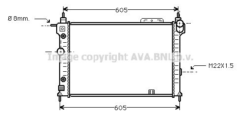 OLA2029 AVA QUALITY COOLING Радиатор, охлаждение двигателя