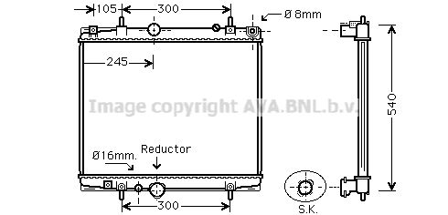 PEA2276 AVA QUALITY COOLING Радиатор, охлаждение двигателя