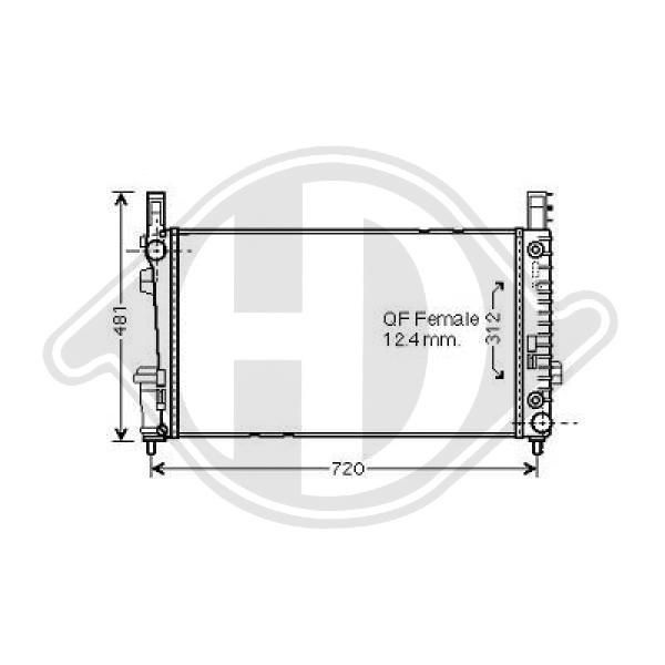 DCM2415 DIEDERICHS Радиатор, охлаждение двигателя