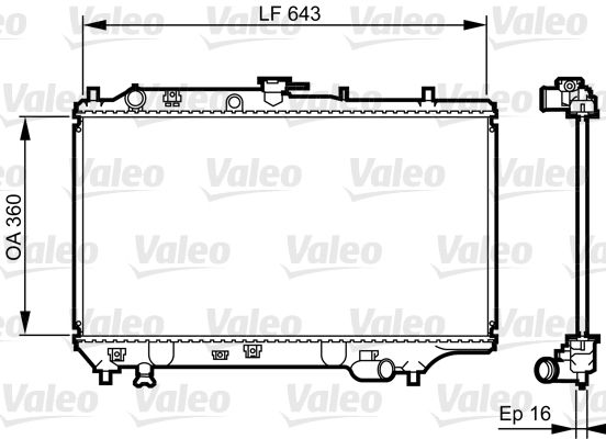 731072 VALEO Радиатор, охлаждение двигателя