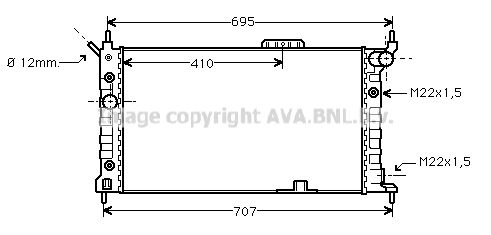 OLA2169 AVA QUALITY COOLING Радиатор, охлаждение двигателя