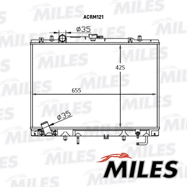 ACRM121 MILES Радиатор, охлаждение двигателя
