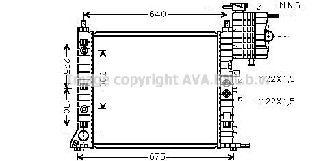 MSA2243 AVA QUALITY COOLING Радиатор, охлаждение двигателя