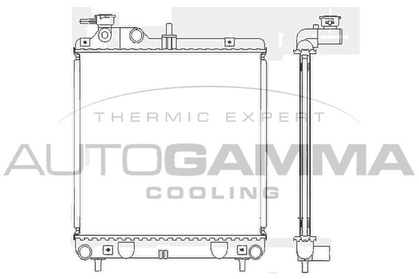 102124 AUTOGAMMA Радиатор, охлаждение двигателя