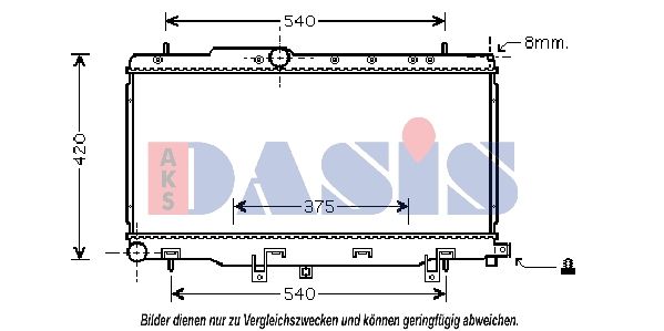 350027N AKS DASIS Радиатор, охлаждение двигателя