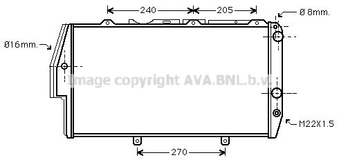 AI2020 AVA QUALITY COOLING Радиатор, охлаждение двигателя