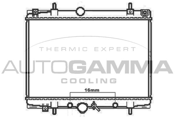 103572 AUTOGAMMA Радиатор, охлаждение двигателя