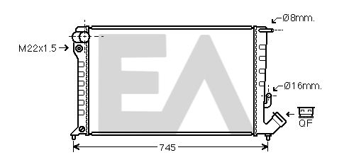 31R10030 EACLIMA Радиатор, охлаждение двигателя