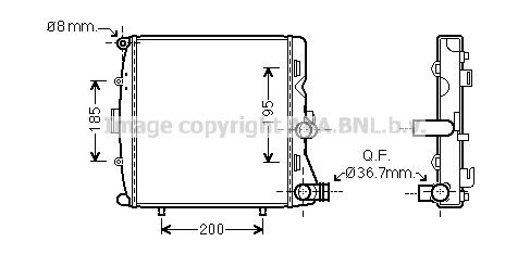 PR2054 AVA QUALITY COOLING Радиатор, охлаждение двигателя