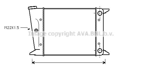 VN2002 AVA QUALITY COOLING Радиатор, охлаждение двигателя