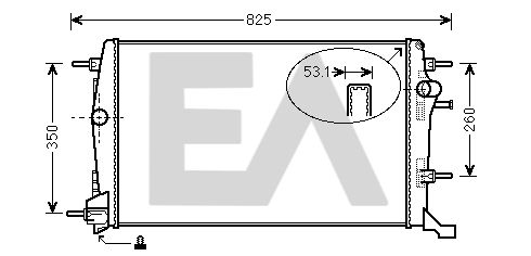 31R60077 EACLIMA Радиатор, охлаждение двигателя