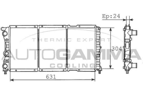 100295 AUTOGAMMA Радиатор, охлаждение двигателя