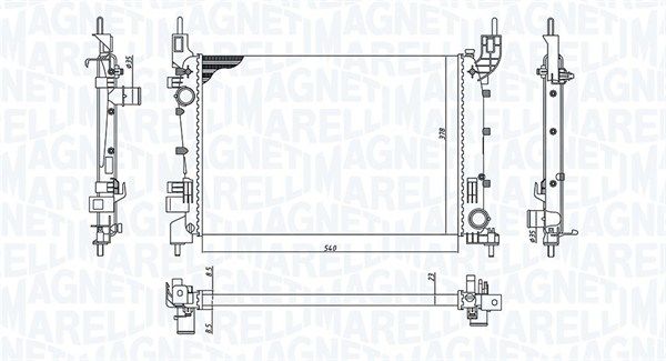 350213200400 MAGNETI MARELLI Радиатор, охлаждение двигателя