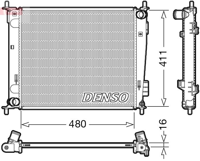 DRM43003 DENSO Радиатор, охлаждение двигателя