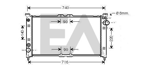 31R52053 EACLIMA Радиатор, охлаждение двигателя