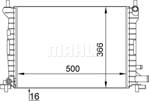 CR375000S MAHLE Радиатор, охлаждение двигателя