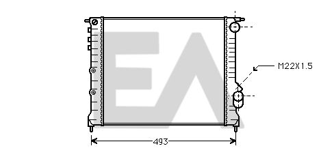 31R60097 EACLIMA Радиатор, охлаждение двигателя