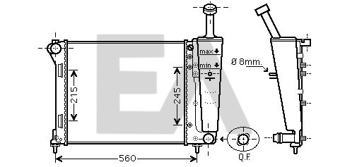 31R25066 EACLIMA Радиатор, охлаждение двигателя