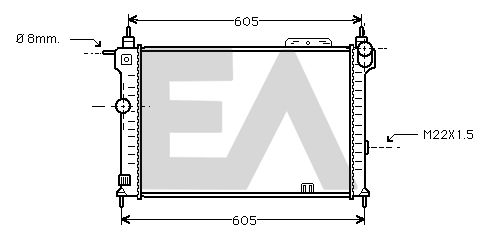 31R54163 EACLIMA Радиатор, охлаждение двигателя