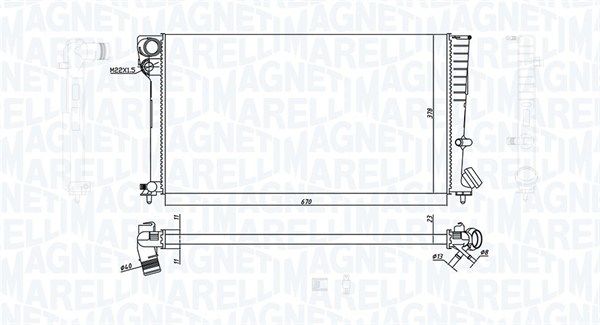 350213186500 MAGNETI MARELLI Радиатор, охлаждение двигателя