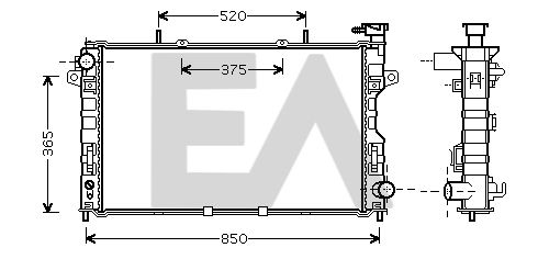 31R12030 EACLIMA Радиатор, охлаждение двигателя