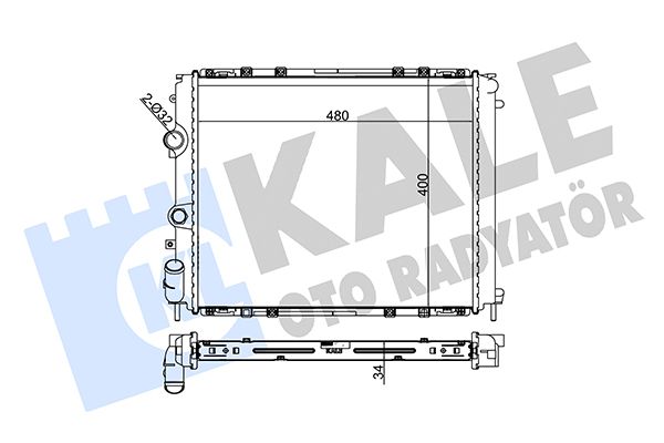 208100 KALE OTO RADYATÖR Радиатор, охлаждение двигателя