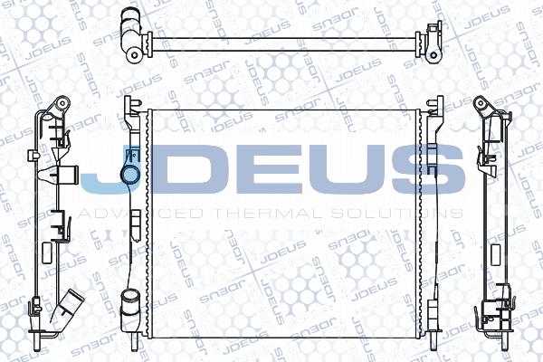 M023041A JDEUS Радиатор, охлаждение двигателя