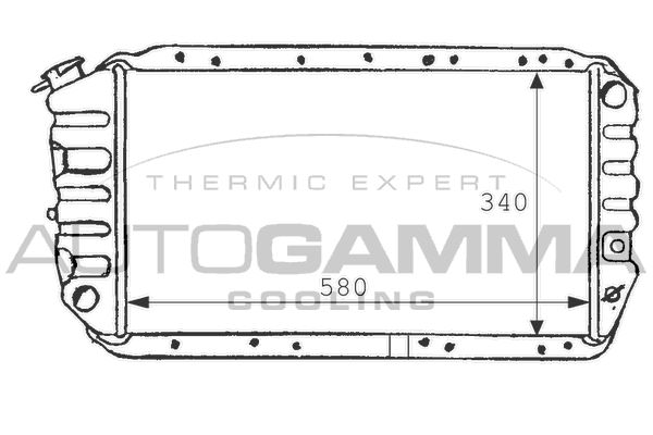 100970 AUTOGAMMA Радиатор, охлаждение двигателя