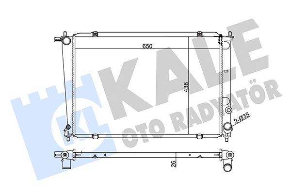 350520 KALE OTO RADYATÖR Радиатор, охлаждение двигателя
