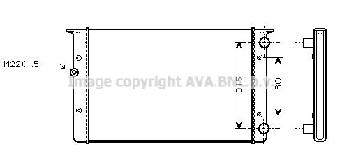 VNA2105 AVA QUALITY COOLING Радиатор, охлаждение двигателя