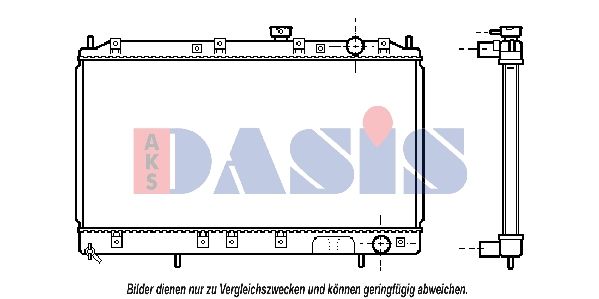 140051N AKS DASIS Радиатор, охлаждение двигателя