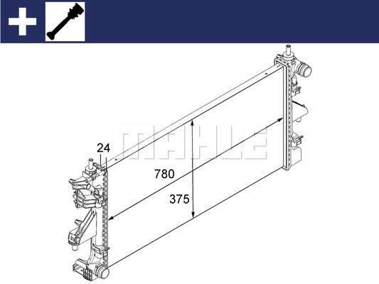 CR881000S MAHLE Радиатор, охлаждение двигателя