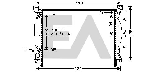 31R02054 EACLIMA Радиатор, охлаждение двигателя