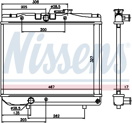 64880 NISSENS Радиатор, охлаждение двигателя