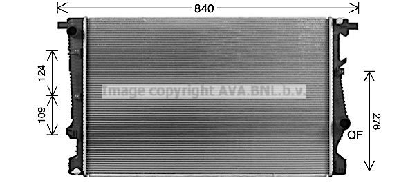 JE2080 AVA QUALITY COOLING Радиатор, охлаждение двигателя