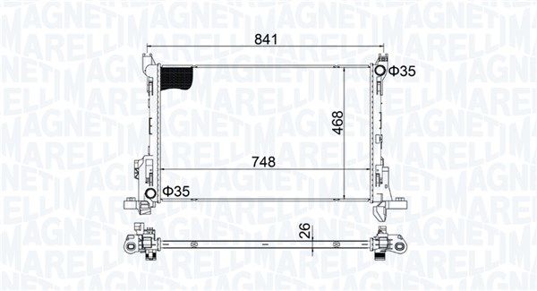 350213207700 MAGNETI MARELLI Радиатор, охлаждение двигателя