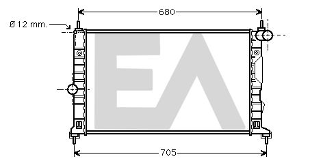 31R62020 EACLIMA Радиатор, охлаждение двигателя