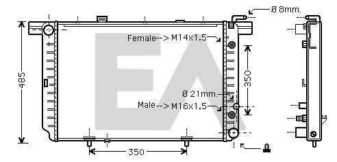 31R50083 EACLIMA Радиатор, охлаждение двигателя