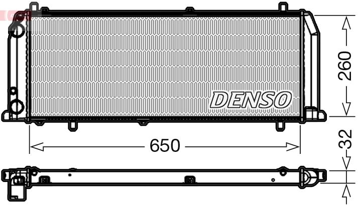 DRM02008 DENSO Радиатор, охлаждение двигателя