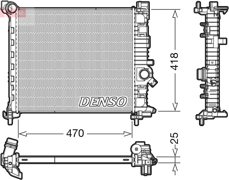 DRM20114 DENSO Радиатор, охлаждение двигателя