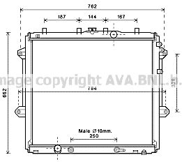 TO2616 AVA QUALITY COOLING Радиатор, охлаждение двигателя