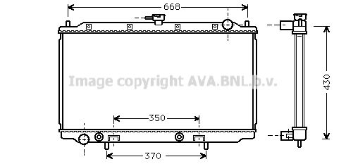 DN2196 AVA QUALITY COOLING Радиатор, охлаждение двигателя