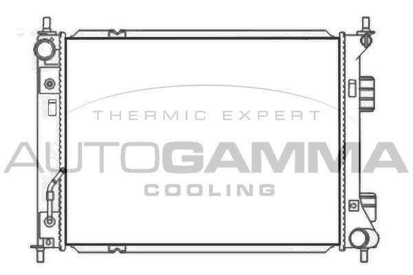 107490 AUTOGAMMA Радиатор, охлаждение двигателя