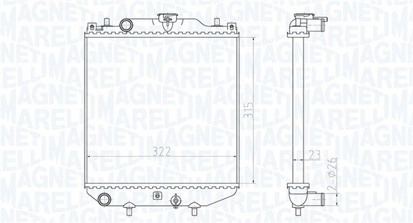 350213180300 MAGNETI MARELLI Радиатор, охлаждение двигателя